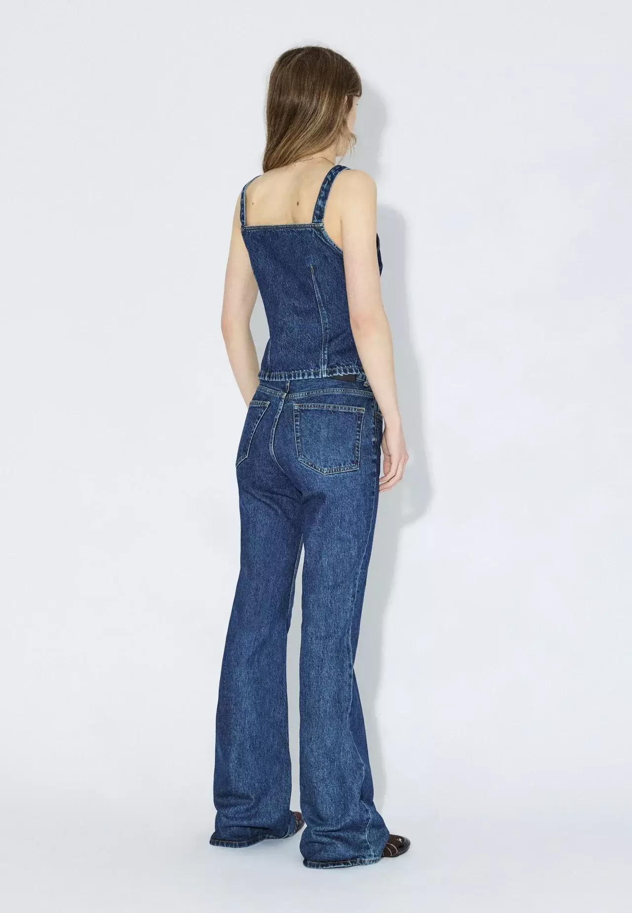 Dr. Denim Niamh Top Stream Dark Retro Vintage Denim Damen blau